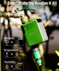 WiFi Hose Timer With Brass Inlet Smart Sprinkler Timer For Garden Hose with app control connected to outdoor tap