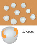 20 Piece Nylon Ball Transfer Bearing Set For Mini Table Conveyors One Third Inch Omni Directional Roller Bearings
