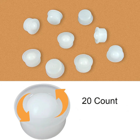 20 Piece Nylon Ball Transfer Bearing Set For Mini Table Conveyors One Third Inch Omni Directional Roller Bearings