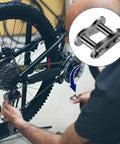 Close-up of Ten Pieces Size 50 Roller Chain Connecting Links Master Connector Link Heavy Duty Standard for bicycle repair.