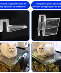 Slick Clear Aquarium Lid Clips 16 Piece Set For Rimless Fish Tank Glass Covers And Acrylic Hoods, featuring L-shaped and triangular support structures.