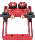 Rugged Table Saw Feeder Roller Built Tough Out Of Anodized Aluminum Alloy with rubber wheels for stable cutting precision.