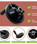 Beefed Up 5 Inch Foldable Handwheel With Revolving Handle for milling machine, lathe and CNC aluminum ribbed rim 1/2 inch bore