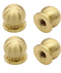 Set Of 4 Round Solid Brass Cabinet Knobs In Gold Finish Half Inch Diameter 12mm Includes Standard Screws And Screwdriver For Easy Installation Great For Kitchen Cabinets Dressers Jewelry Boxes, top view