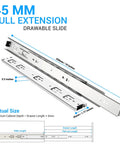10 Inch Full Extension Drawer Slides Side Mount Rails Noiseless Glides With Ball Bearings Heavy Duty Kitchen Cabinet Runners Silver