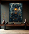 Vintage Steam Train Canvas Wall Art for Living Room Decor Retro Industrial Style Locomotive Artwork in High Definition Print