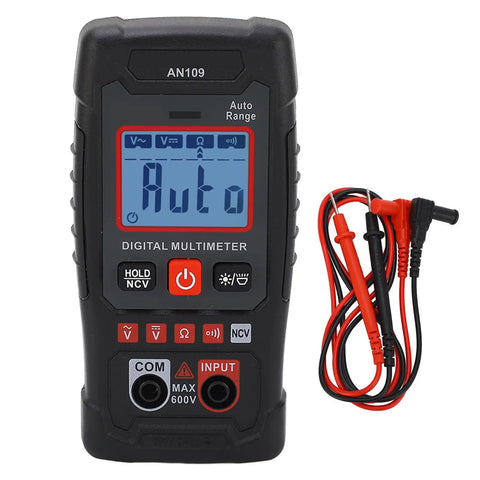 4000 Count Digital Multimeter With Backlit Display Auto Range Handheld Tester For AC And DC Voltage Measurement with probes