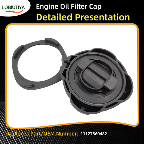 Engine Oil Fill Cap for BMW Models 128i 328xi 335i 528i 535i 740i X1 X3 E90 E91 E92 E83 Replaces OE 11127560482 to Stop Leaks