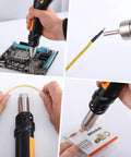 Heat Gun 700W Mini Hot Air Rework Tool With LED Display in electronics DIY and shrink tubing tasks.