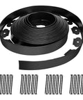 Heavy Duty Landscape Edging Coil 2 Inch Tall 33 Feet Long Includes 40 Spikes Flexible Border Kit For Lawn Flower Beds And Garden Paths Crack Resistant Heat Resistant Deformation Resistant Black Finish.