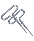 Self Tapping Ice Shelter Anchors Stainless Steel Screw In Two Pack shown with easy grip handles and durable construction.