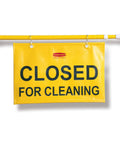 Heavy Duty Extend To Fit Doorway Safety Sign Closed For Cleaning Hanging Sign For Doorways Up To 50 Inches Easy Setup Built Tough Yellow Sign For Office Restroom Restaurant School Hospital Motel