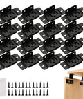 Heavy Duty Stainless Steel Corner Brackets Set 8 Pack With Screws Quick Fitting Right Angle Braces shown with installation
