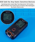 Anti Static Mat Kit For Electronics And Computer Repair With Esd Wrist Strap Grounding Wire And Grounding Plug displayed with meter