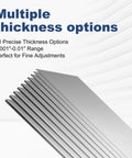 50 Pcs Shim Stock Assortment In 304 Stainless Steel Shims 1 Inch Wide By 6 Inches Long For Leveling Gap Filling And Precision Adjustments