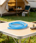 2 Pack Go To Hydration Reservoir Hose Replacement For Water Bladders on outdoor table, blue tube, universal fitting