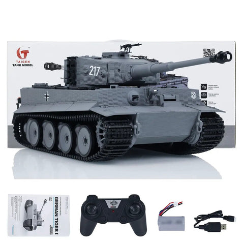 1/24 Scale RC Tiger I Battle Tank With Infrared Combat, Remote Control Military Tank For Adults, accessories included