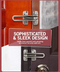 Swing Bar Door Lock For Front And Back Doors, Heavy Duty Childproof Door Guard Made From Reinforced Diecast Metal, Satin Nickel Finish, Kickproof And Rust Resistant Home Security, 2 Pack installed on wooden doors