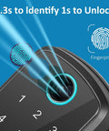 Smart Door Lock With Fingerprint Code Fob Phone Or Key Entry Auto Lock Works With Alexa And Google Home All In One Keyless Entry