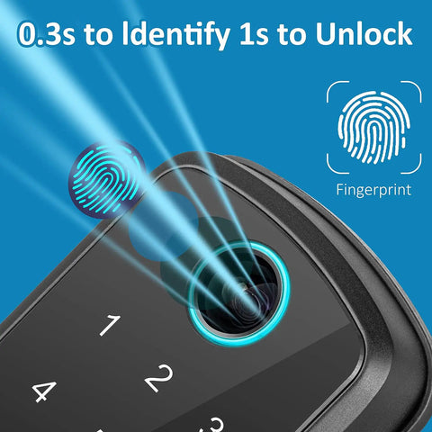 Smart Door Lock With Fingerprint Code Fob Phone Or Key Entry Auto Lock Works With Alexa And Google Home All In One Keyless Entry
