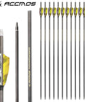 Six Pack 25 Inch Arrows With 800 Spine And Removable 100 Grain Tips For Target Practice And Hunting 3 Inch Turkey Feather Fletching