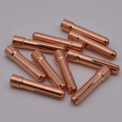 TIG Stubby Collet Set 10N24S 3/32 Inch and Two Point Four Millimeter for WP 17 18 26 TIG Welding Torch 10 Pack copper collets