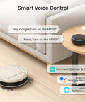 Slim Quiet Robot Vacuum With 2200Pa Suction For Pet Hair, Cleans Hard Floors And Carpets Easily, self-Adjusting Rubber Brushes