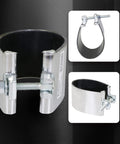Highcraft pipe repair clamp, 4'' IPS, stainless steel.
