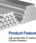 20 Pcs Aluminum Extrusion 20x20 1220 mm 48 Inch European Standard Anodized T Slot Linear Rail Profile For 3D Printer And CNC Machines Pro Grade Silver Finish High Quality Extruded Aluminum Profile Pack, stacked on display