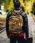 Dope Golden Hour Leopard Print Unisex Backpack With Ample Capacity in urban setting