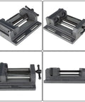 Pro Grade 6 Inch Heavy Duty Low Profile Drill Press Vise With Rock Solid Stationary Base For Precision Steel Drilling Tapping And Reaming Garage Ready Workhorse, viewed from multiple angles.