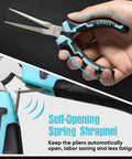 Long Reach 6 Inch Needle Nose Pliers With Comfort Grip Handles And Non Serrated Drop Forged Steel Jaws Built For Jewelry Making Wire Wrapping Crafts And Electronic Repair, self-opening spring handle