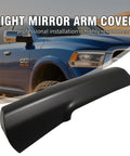 Trailer Tow Mirror Cover Cap Front Arm Right Passenger Side Replacement for Dodge RAM 2014-2019