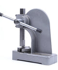 Heavy Duty Cast Iron Manual Desktop Arbor Press Straight Up Precision Workhorse for stamping and bending on a sturdy base.