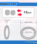 Heavy Duty 15 Pack Aluminum Oil Drain Plug Crush Washers 18mm ID 24mm OD 2mm Thick Perfect Gasket Seals for Porsche and Volvo