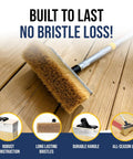 7 Inch Deck Stain Brush For Wood Staining And Sealing, Pro Grade DIY Friendly Deck Stain Applicator Brush on wood deck
