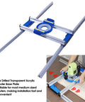 Router Sled Precision Positioning System in aluminum alloy slab flattening jig with guide rail and low friction trolley.