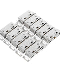 Stainless Steel Closet Door Ball Catch Hardware Set, 10 Pairs, Adjustable Drive Ball Latch with Strike Plate, Silver Finish