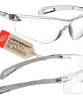 Lightweight Protective Safety Glasses With ANSI Z87.1 Rating, Clear Anti Fog Lenses, Scratch Resistant, Built For All Day Comfort