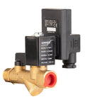 Automatic Timed Tank Drain Valve for Air Compressor Half Inch to Quarter Inch NPT 110 to 120 Volt AC 235 PSI Brass Build