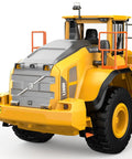 Volvo L260H Remote Control Wheel Loader 1:16 Scale 4WD RC Construction Toy, rear view showcasing alloy chassis and detailing.