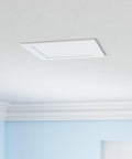 6 Inch LED Recessed Lights Kit 12 Pack Ultra Thin Square Recessed With Junction Box installed in ceiling