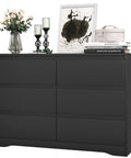 Black Modern 3 Drawer Dresser For Bedroom And Living Room - Wood Dresser For Closet, Hallway, Entryway, Nursery, Space-Saving Storage Console With Sleek, Contemporary Design.