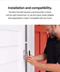 Man installing Wired Video Doorbell Cam With Always On Streaming HDR Video Night Vision And Two Way Talk For Your Front Door