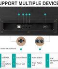 Back panel of 88 Key Weighted Keyboard Piano With Hammer Action Built In Speakers Stand And Triple Pedals Pro Grade Real Piano Feel