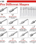 Image of 10 Pcs Different Shaped Burrs from Hard Hitting Carbide Rotary Burr Kit With Tungsten Steel Double Cut Bits.