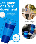 Next Level Insulated 16 Oz Travel Mugs Set Of 2 With Spill Resistant Lids showcasing tight seal and ergonomic design for daily use.