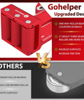 Thin Rip Jig With Safety One Way Roller Bearing And Three Pulleys For Safe Repetitive Narrow Strip Cuts On Table Saw And Router Table Fits 3/8 By 3/4 Inch T Slot And U Slot And 1/4 By 3/8 Inch T Slot shown with detailed design highlights