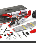 Assembly kit for Beast 560mm Wingspan P51 Mustang RC Plane With Four Channel Control 3D And 6G Stunt Modes LED Lights