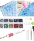 Fast Heat Hotfix Rhinestone Applicator Gear For DIY Crafts On Leather Clothes TShirts Wallets With Storage Bag Quick Heat Up In Minutes And Wide Application US Plug kit including rhinestone set and tools